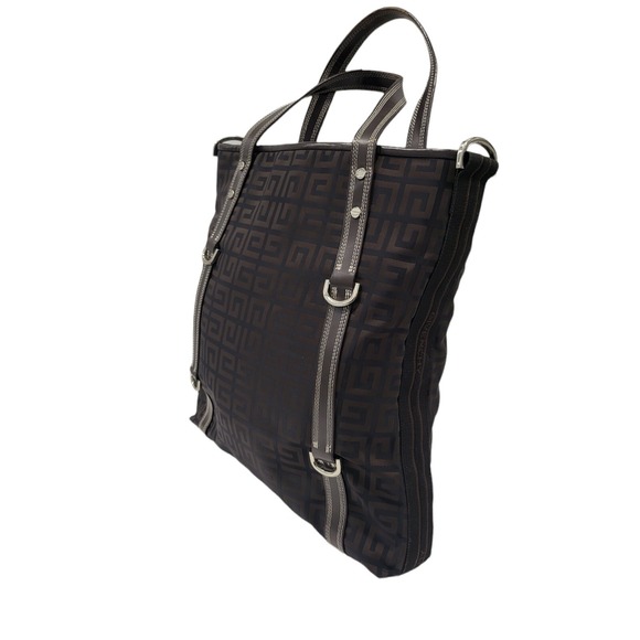 Auth GIVENCHY 2Way Handbag Shoulder Bag Brown Nylon/Leather - Picture 2 of 9